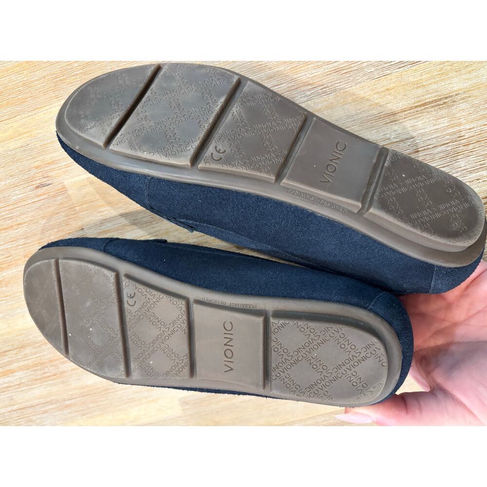 Navy Blue Suede Vionic Loafers - Size 6.5 - Picture 2 of 3